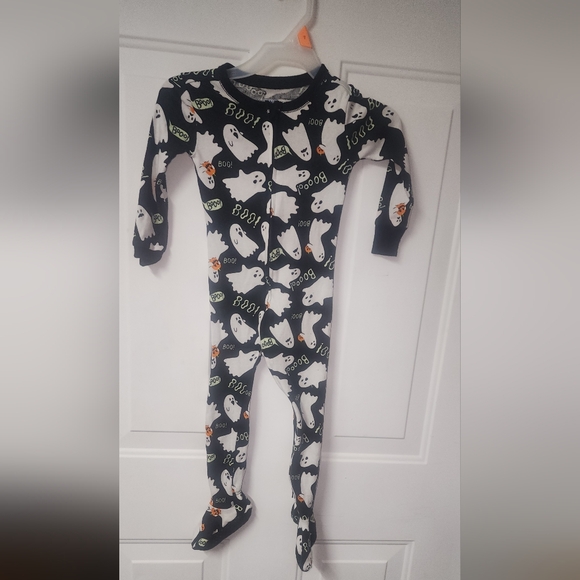 Lot of 2 Halloween 2t Romper Pajamas Ghost Pumpkins Pre-Owned Old NavMarie Nicol - Picture 5 of 7